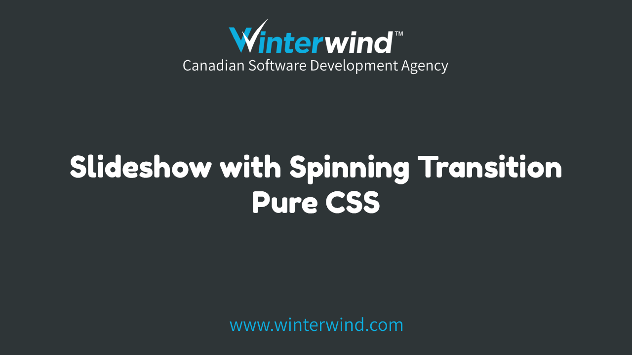 Slideshow with Spinning Transition