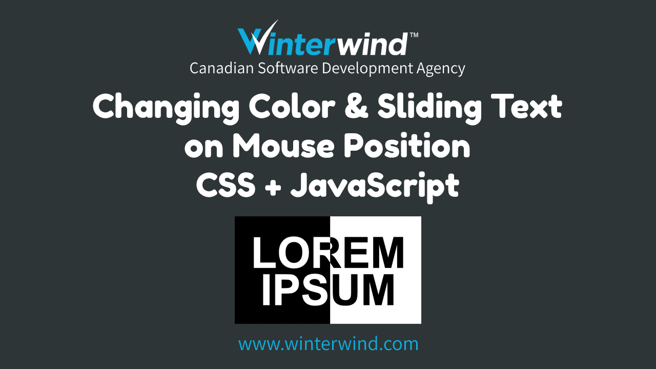 Changing Color & Sliding Text on Mouse Position Thumbnail