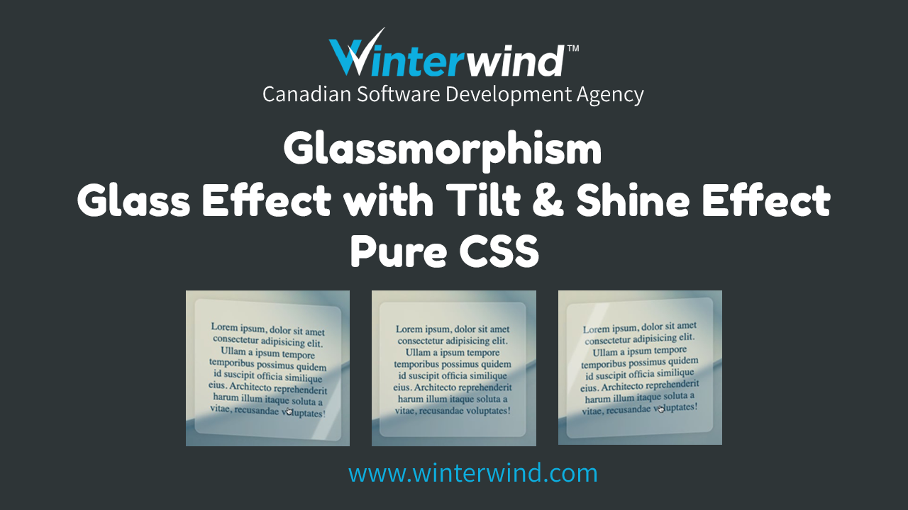 Glass Effect and Tilt & Shine Animation with CSS Thumbnail